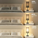 Fenmzee Black Bedroom Lamp for Nightstand - Image 5