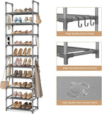 VTRIN 10 Tiers Tall Shoe Rack Holds 20-25 Pairs of Shoes Sturdy Vertical Shoe - Image 4