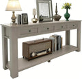 LKTART Solid Wood Console Table, Long Sofa Table Entryway Table by LKTART