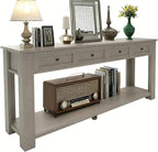 LKTART Solid Wood Console Table, Long Sofa Table Entryway Table by LKTART