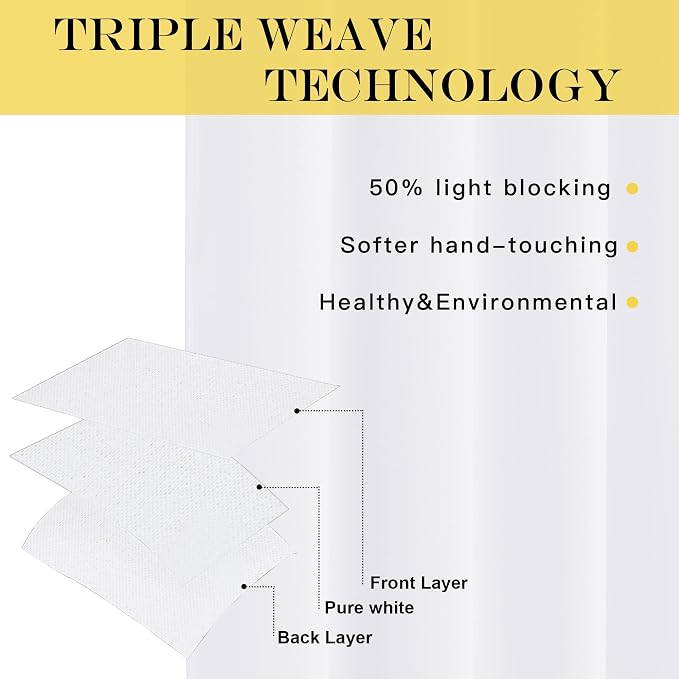 NICETOWN Blackout Drapery Curtain Panel 90 inches Long - Image 3