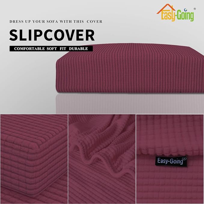 Easy-Going Stretch 1 Piece Couch Cushion Cover - Image 3