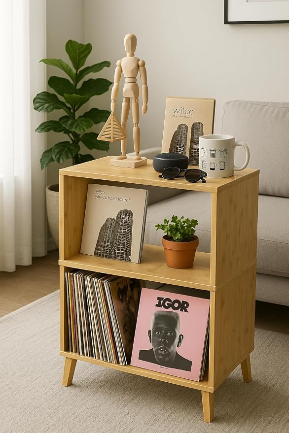 Bamboo Coffee Table Set of 2 – Modern End Tables - Image 9