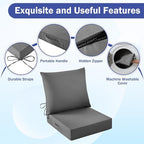 IASEAHK Outdoor Seat Cushion Set, Waterproof & Fade Resistant Patio Chair - Image 5