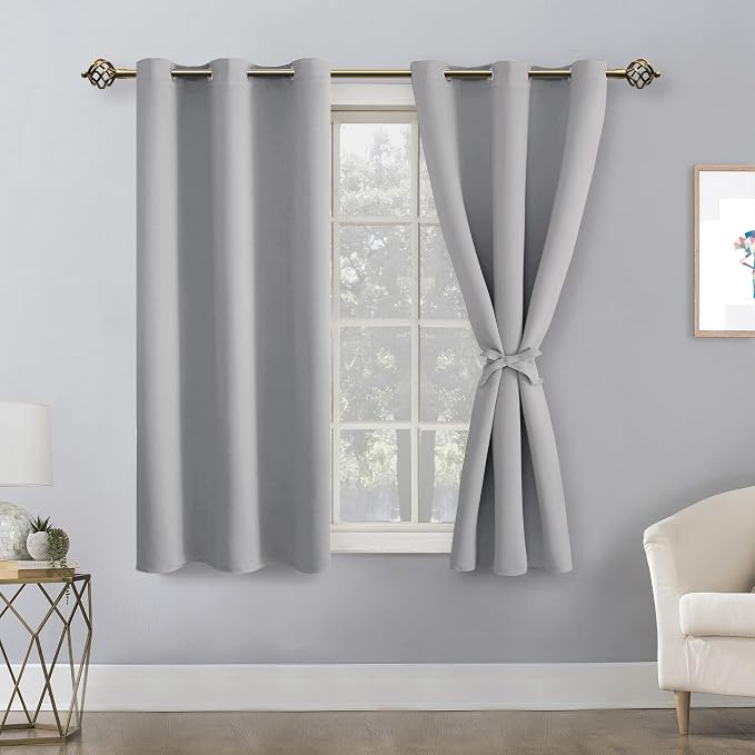 Blackout Curtains for Bedroom, 52 x 45 Inch, 2 Panels | Thermal Insulated & - Image 8