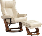 Benchmaster Morgan Stucco Swivel Faux Leather Recliner by Benchmaster