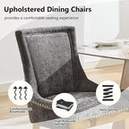 Upholstered Dining Chairs Set of 4, Modern Fabric Side Chairs - Image 4