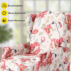 Upholstered Wingback Recliner Chair, Traditional Push Back Recliner - Image 7