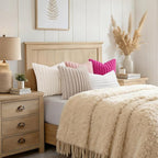 decorUhome Fall Faux Fur Throw Pillow Covers 22x22 Set of 2 White | Decorative - Image 8