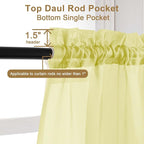 Chyhomenyc Lemon Sheer Curtains 84 Inches Long - Image 5