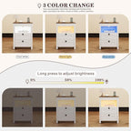 HWB LED Nightstand with Gun Drawer: Bedside Table with Charging Station - Image 5