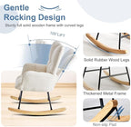 DUMOS Rocking Chair with Wing Backrest, Soft Padded Teddy Upholstered Indoor - Image 6