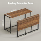 WOHOMO Folding Desk, 47.2" Foldable Computer Desk - Image 2