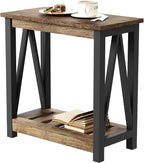 ChooChoo Farmhouse End Table, Narrow Side Table, Slim End Table by ChooChoo