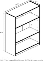Furinno Jaya Book Shelf, 3-Tier Bookshelf, Standing Bookcase - Image 2