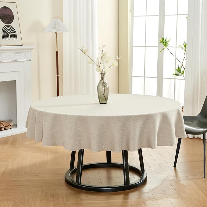 BALCONY & FALCON Round Tablecloth Washable Wrinkle Resistant and Water Proof - Image 5