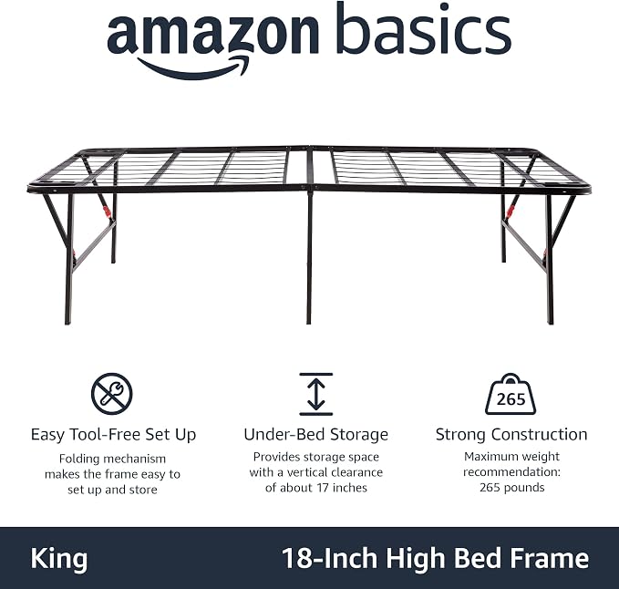 Amazon Basics Foldable Metal Platform Bed Frame - Image 4