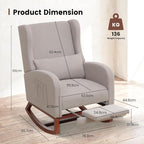 Nursery Rocking Chair，Rocking Chair - Image 2