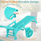 LUE BONA Lounge Chair Outdoor Set of 4, HDPS Chaise Lounge Outdoor - Image 5