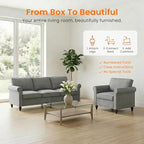 2 Piece Living Room Sofa Sets, Modern 3 Seater Couch and Armchair Sets - Image 6