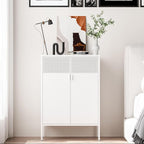 Washsemba 2 Mesh Door Metal Storage Cabinet by Washsemba