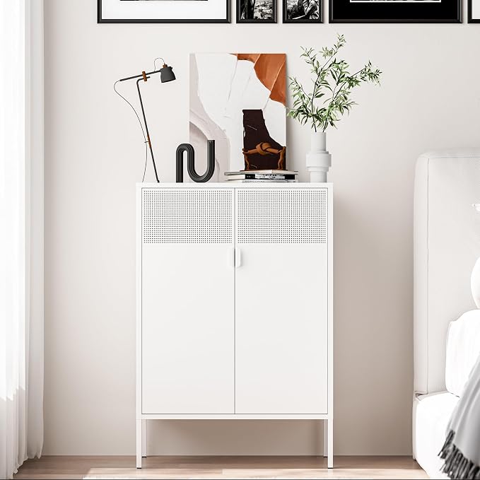 Washsemba 2 Mesh Door Metal Storage Cabinet by Washsemba