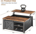 SEDETA 31.5" Lift Top Coffee Table - Image 2