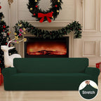 Easy-Going Stretch 4 Seater Oversized Sofa Couch Cover Dark Green | 1-Piece - Image 2