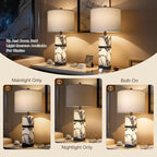 Scenekoy 27" Alabaster Table Lamps Set of 2 - Image 3