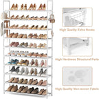 VTRIN 10 Tiers Shoe Rack Tall Large Capacity Wide Shoe Organizer Sturdy Shoe - Image 4