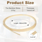 MECCANIXITY 3 Rolls Bamboo Strips - Image 2