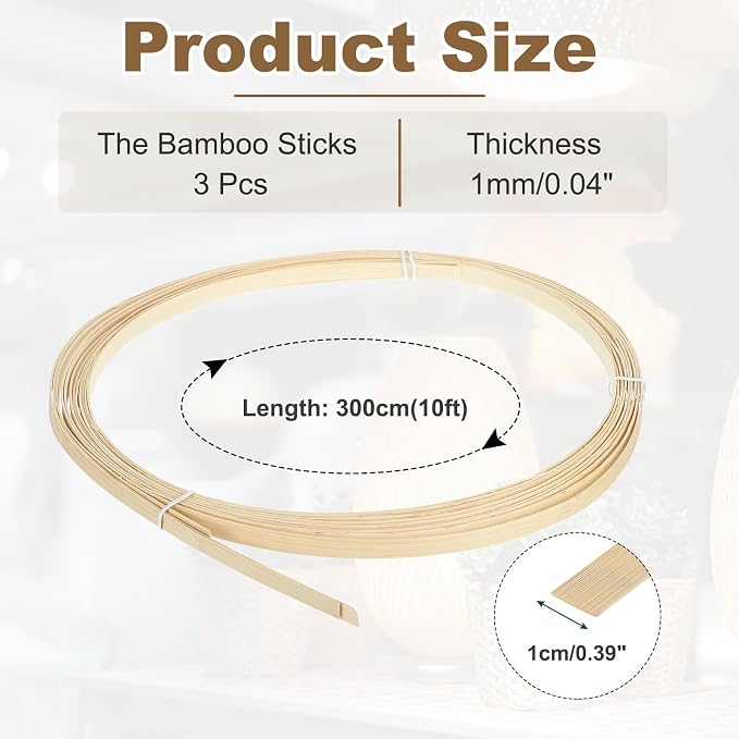 MECCANIXITY 3 Rolls Bamboo Strips - Image 2