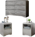3 Piece Bedroom Set, Dresser and Nightstand Sets by SOLACEFURNITURE