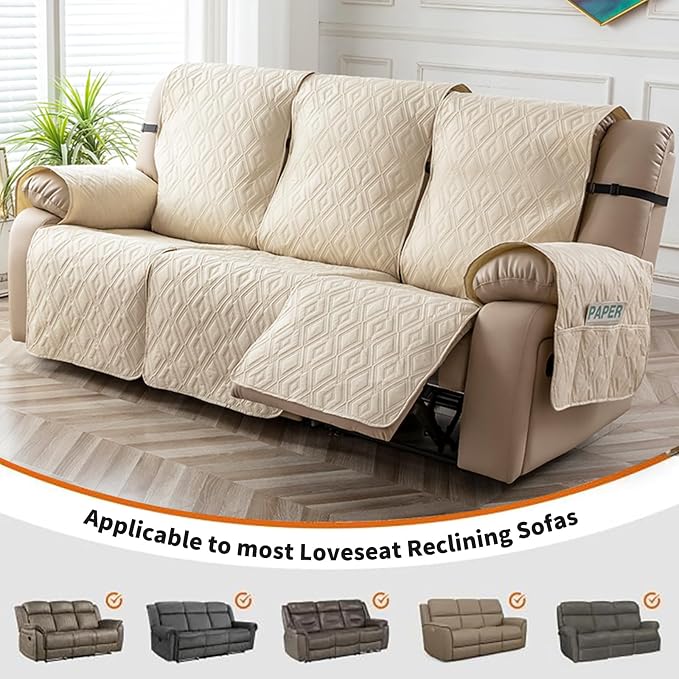 Genina Waterproof Recliner Cover - Image 4