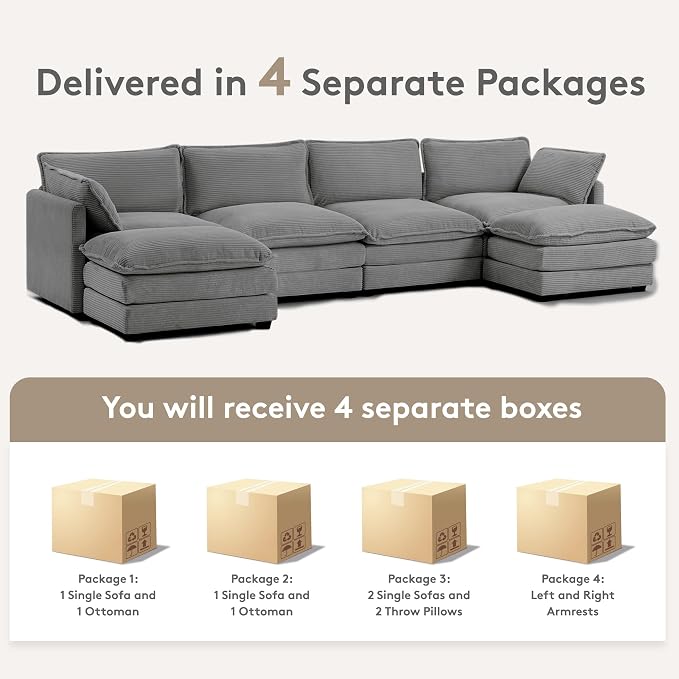 ROWHY 148'' Sectional Cloud Couch - Image 3