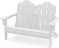 SERWALL Folding Adirondack Bench, HDPE All-Weather Adirondack Loveseat by SERWALL