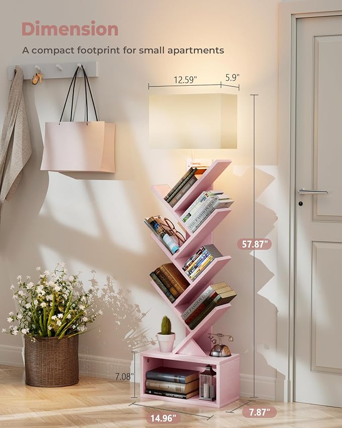 Evermagin 6 Tier Tree Bookshelf - Image 2