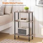 HOOBRO Narrow Side Table, 3-Tier Slim End Table No Tools Needed, Twist-On - Image 4