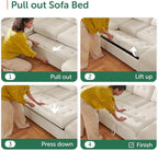 HONBAY Sleeper Sectional Sofa - Image 4