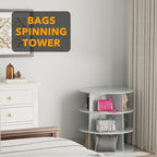 SpaceAid 3 Tier Rotating Shoe Rack Tower, Spinning Shoe Display Lazy Susan - Image 5