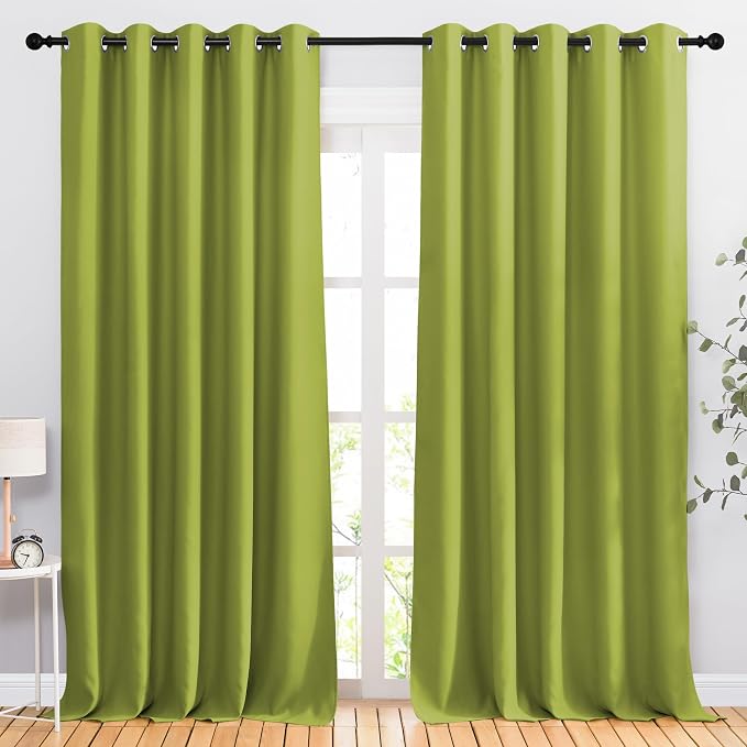 NICETOWN Room Darkening Sliding Door Curtains 2 Panels 102 inches Length by NICETOWN