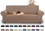 Stretch Couch Covers for Sofa, 3 Cushion Couch Slipcover, Camel | 1-Piece by KEKUOU