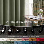 MIULEE Velvet Curtains 50W x 108L 2 Panels Sage Green Blackout Curtains | - Image 4