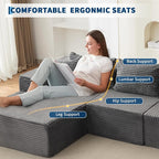 Hetoy Oversized L Shape Modular Sofa, Soft Modular Sectional Couch - Image 6