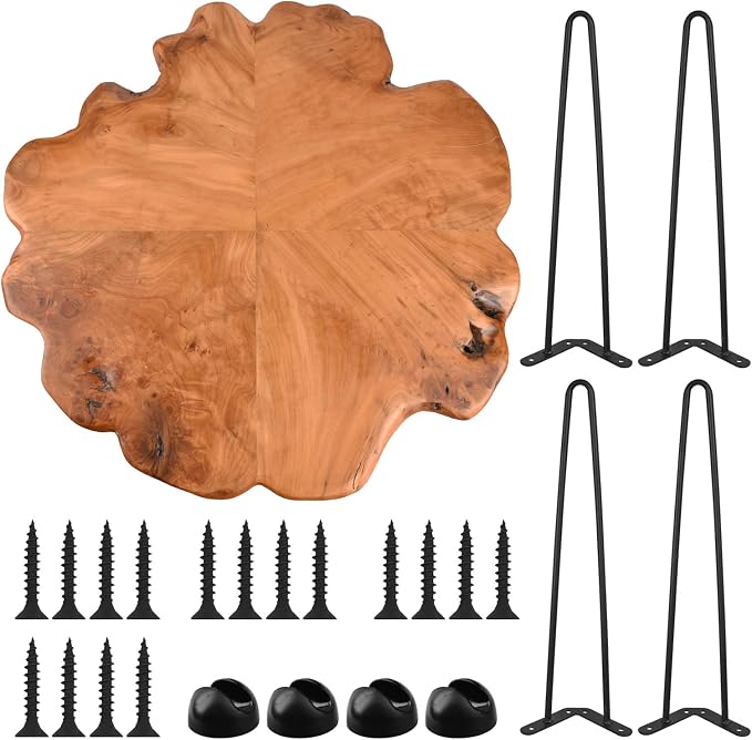 27.5 Inch Live Edge Side Table, Wood Freeform Small End Table - Image 7