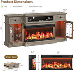 QUW 70" Farmhouse Fireplace TV Stand - Image 4