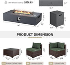 UPHA 9 Pieces Patio Furniture Sets, Wicker Outdoor Sectional Sofa Couch - Image 2