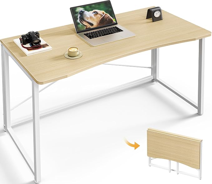 Huuger Folding Desk for Small Spaces, 39.3 Inch Foldable Computer Table by Huuger