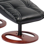 BenchMaster Newport Black Swivel Recliner and Slanted Ottoman - Image 5