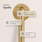 pamo Industrial Pipe Clothing Rack Gold - Image 3